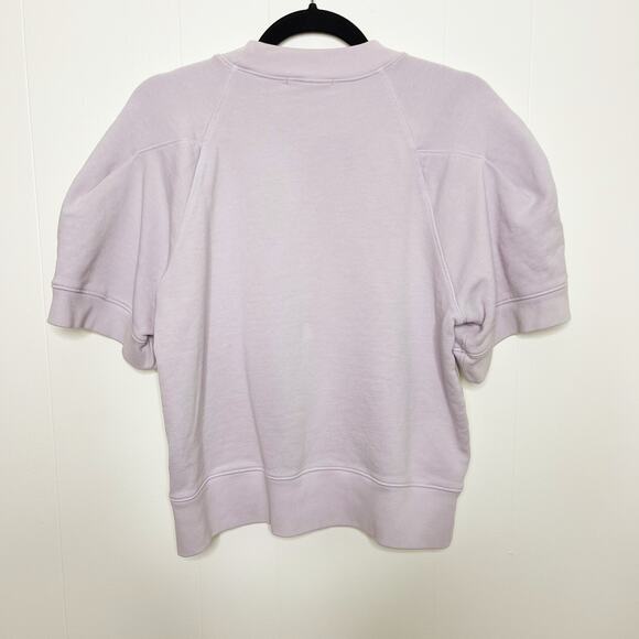 New Agolde Small The Round Shoulder Sweatshirt Jelly Bean Light Purple Mock Neck - Picture 2 of 13